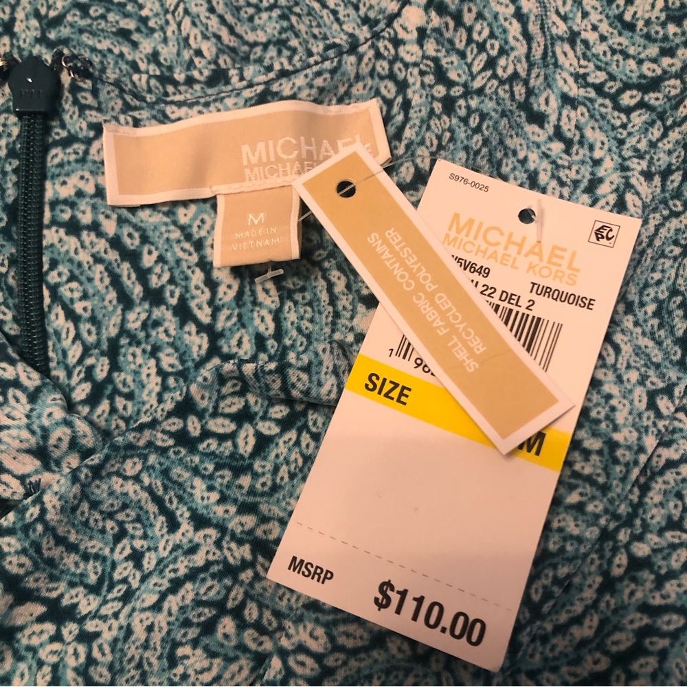 NWT Michael Michael Kors Halter Ikat Flounce Dress Small and Medium - Picture 5 of 7